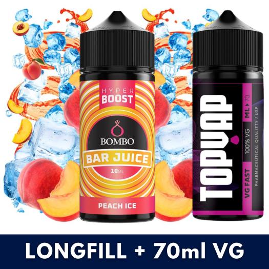 Aroma Peach Ice 10ml/120 Hyper Boost Bombo + 70ml VG Fast