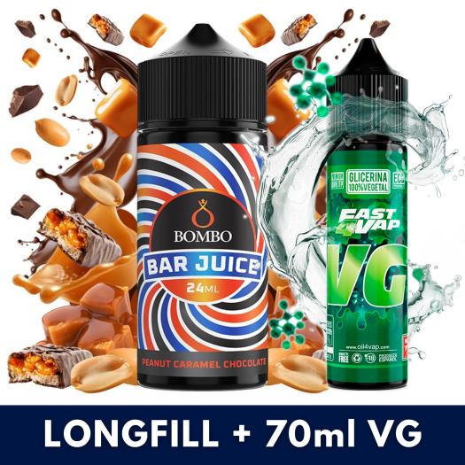 Aroma Peanut Chocolate Caramel 24ml (Longfill) - Bombo Bar Juice + VG FAST 70ML Aroma Peanut Chocolate Caramel 24ml (Longfill) - Bombo Bar Juice + VG FAST 70ML