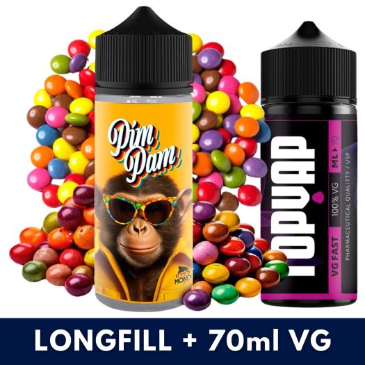 Aroma Pim Pam 30ml/120 (Longfill) Mono eJuice + 70ml VG Fast