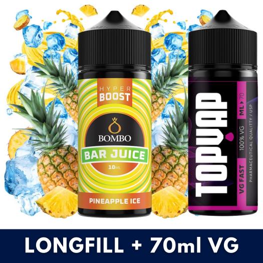 Aroma Pineapple Ice 10ml/120 Hyper Boost Bombo + 70ml VG Fast