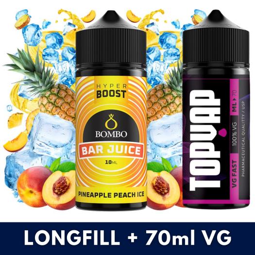 Aroma Pineapple Peach Ice 10ml/120 Hyper Boost Bombo + 70ml VG Fast