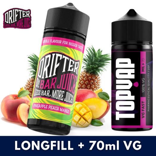 Aroma Pineapple Peach Mango 24ml/120 (Longfill) Drifter + 70ml VG Fast Aroma Pineapple Peach Mango 24ml/120 (Longfill) Drifter + 70ml VG Fast