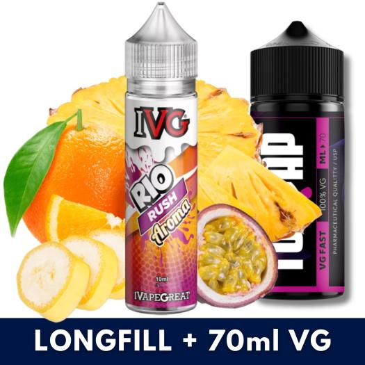 Aroma Rio Rush 10ml/60 (Longfill) IVG + 70ml VG Fast