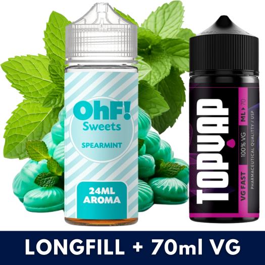 Aroma Spearmint 24ml/120 (Longfill) OhF! + VG FAST 70ML Aroma Spearmint 24ml/120 (Longfill) OhF! + VG FAST 70ML