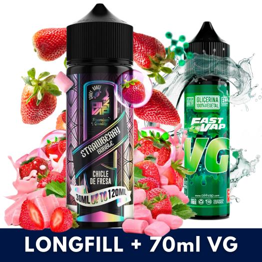 Aroma STRAWBERRY BUBBLE 30ml/120 (Longfill) - Oil4Vap + 70ml VG Fast