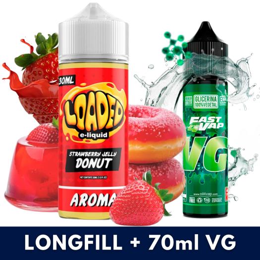 Aroma Strawberry Jelly Donut 30ml/120 (Longfill) Loaded + VG Fast 70ML