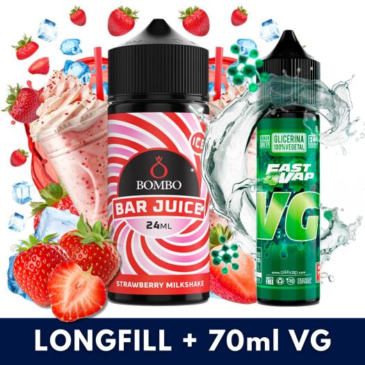 Aroma Strawberry Milkshake Ice 24ml (Longfill) - Bombo Bar Juice + VG FAST 70ML