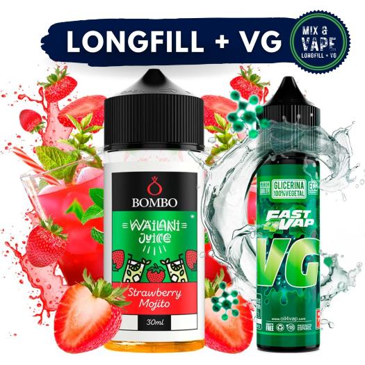Aroma Strawberry Mojito 30ml (Longfill) + VG FAST 70ML - Wailani Juice by Bombo
