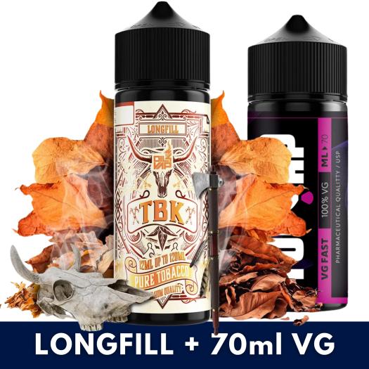 Aroma TBK 12ml/120 (Longfill) Pure Tobacco + 70ml VG Fast