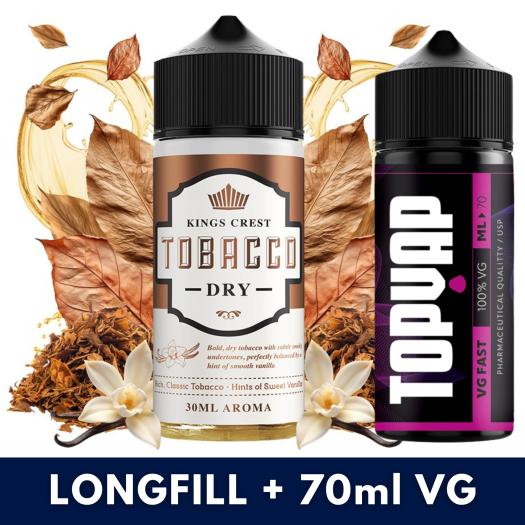 Aroma Tobacco Dry 30ml/120 (Longfill) Kings Crest + 70ml VG Fast