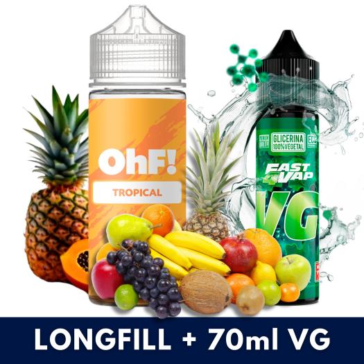 Aroma Tropical 24ml/120 (Longfill) OhF! + VG FAST 70ML Aroma Tropical 24ml/120 (Longfill) OhF! + VG FAST 70ML