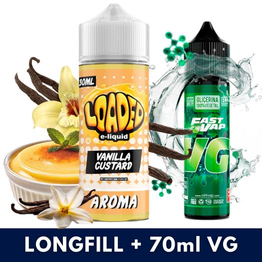 Aroma Vanilla Custard 30ml/120 (Longfill) Loaded + VG Fast 70ML