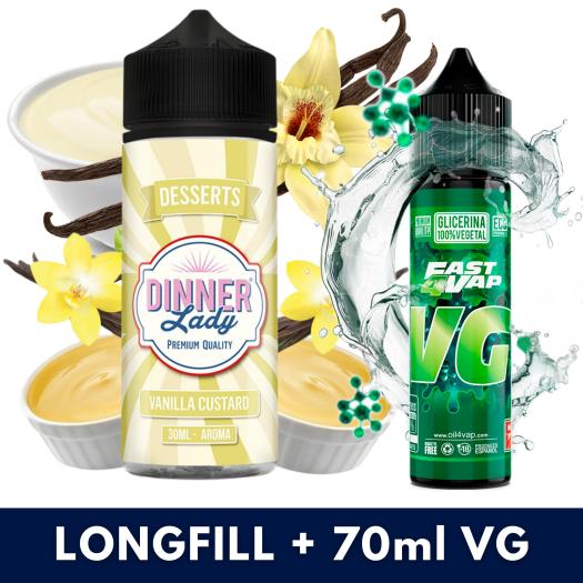 Aroma Vanilla Custard 30ml (Longfill) Dinner Lady + VG FAST 70ML