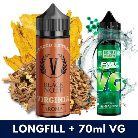 Aroma Virginia 10ml/100 (Longfill) V by Black Note + VG FAST 70ML Aroma Virginia 10ml/100 (Longfill) V by Black Note + VG FAST 70ML