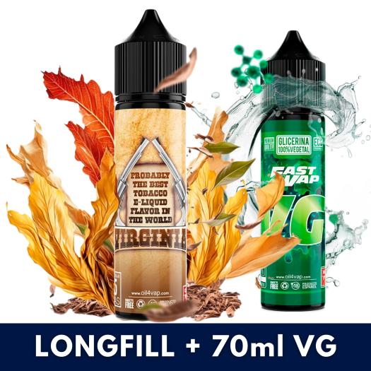 Aroma VIRGINIA 16ml (Longfill) Oil4Vap + VG FAST 70ML