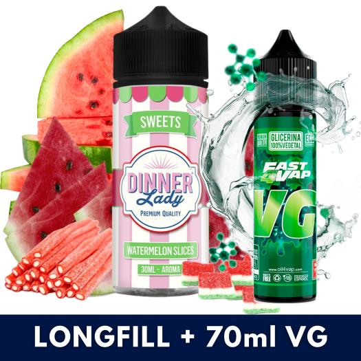 Aroma Watermelon 30ml (Longfill) Dinner Lady + VG FAST 70ML