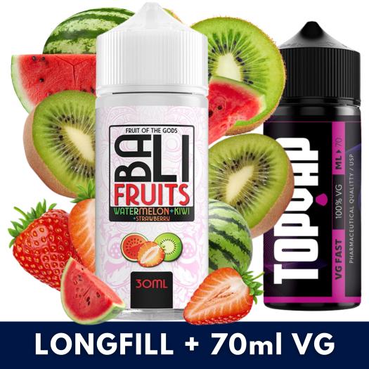 Aroma Watermelon Kiwi Strawberry 30ml/120 (Longfill) Kings Crest + 70ml VG Fast