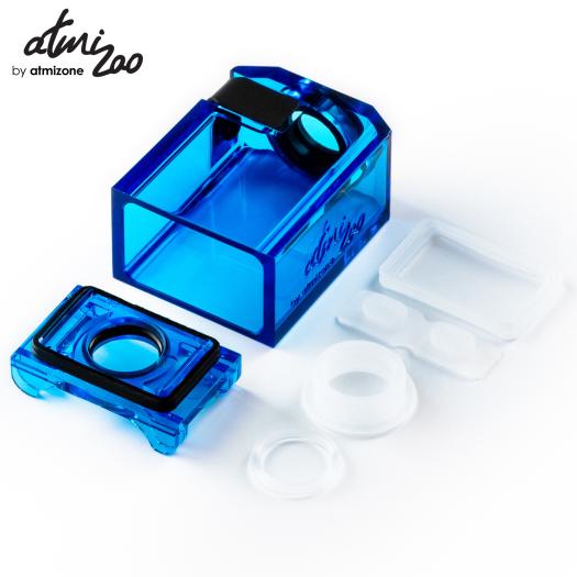 ATMIZOO SnailTank V2 Electric Blue | Boro Tank Premium para Billet Box