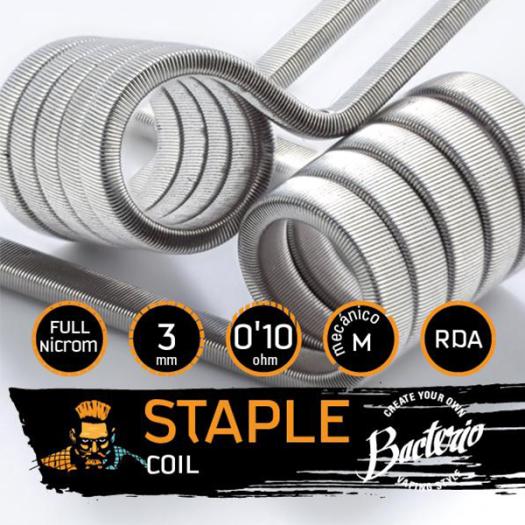 BACTERIO STAPLE 0,10 OHMS FULL N80 - Bacterio Coils Artesanales