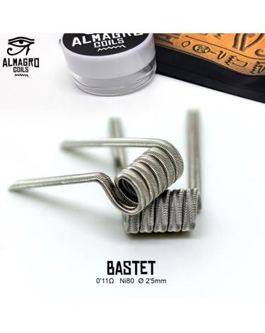 BASTET - Dual coil 0.11Ω Ni80 ⵁ2.5mm 5vueltas ALMAGRO Coils