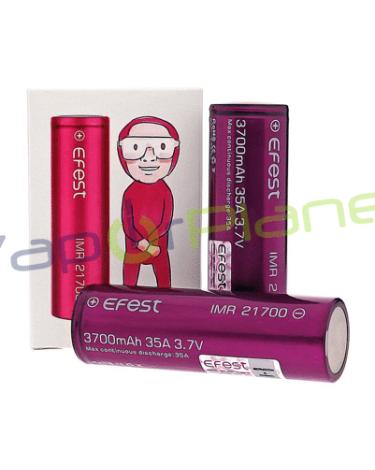 Batería 21700 Efest 3700MAH 35A FLAT TOP ( 1 Ud. y Pack 2 Uds. )