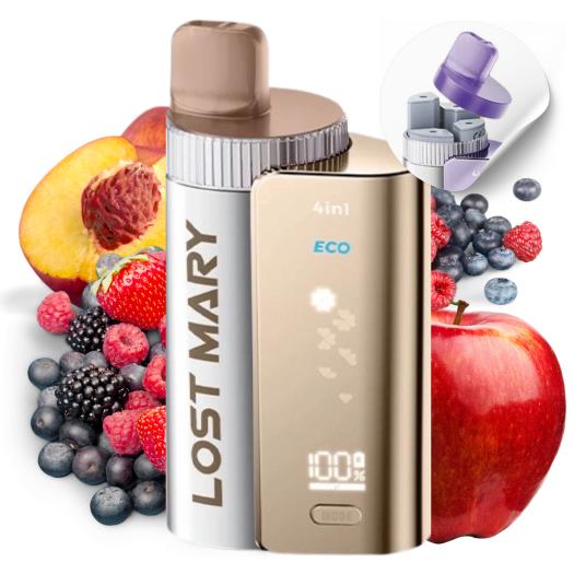 Berry Apple Peach - 3200-2400 Puff - Descartável 4in1 Lost Mary by Elfbar Berry Apple Peach - 3200-2400 Puff - Descartável 4in1 Lost Mary by Elfbar