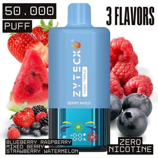 Berry Mixed | MAGIC TRIPLE Descartável | 50.000 Puff Sem Nicotina |