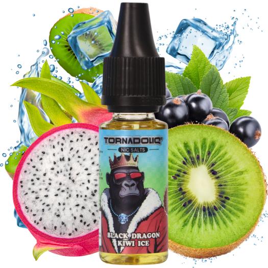 Black Dragon Kiwi Ice 10ml - Tornadoliq NicSalts