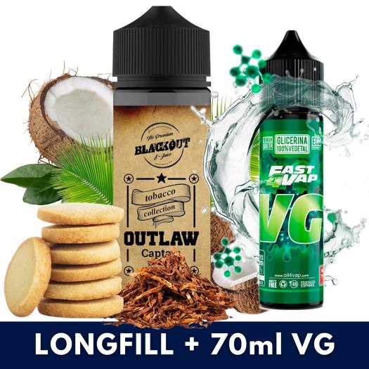 Blackout Outlaw Captain Shot 10ml/120 (Longfill) + VG FAST 70ML Blackout Outlaw Captain Shot 10ml/120 (Longfill) + VG FAST 70ML