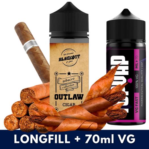 Blackout Outlaw Cigar Shot 10ml/120 (Longfill) + 70ml VG Fast Blackout Outlaw Cigar Shot 10ml/120 (Longfill) + 70ml VG Fast