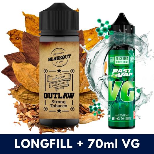 Blackout Outlaw Strong Tobacco 10ml/120 (Longfill) + VG FAST 70ML Blackout Outlaw Strong Tobacco 10ml/120 (Longfill) + VG FAST 70ML
