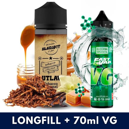 Blackout Outlaw Tobacco Caramel Shot 10ml/120 (Longfill) + VG FAST 70ML Blackout Outlaw Tobacco Caramel Shot 10ml/120 (Longfill) + VG FAST 70ML