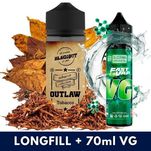 Blackout Outlaw Tobacco Shot 10ml/120 (Longfill) + VG FAST 70ML Blackout Outlaw Tobacco Shot 10ml/120 (Longfill) + VG FAST 70ML