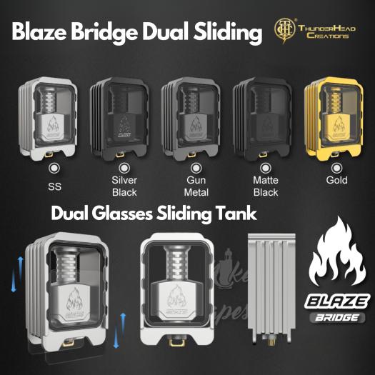 Blaze Bridge RBA With Boro Tank DUAL GLASSES SLIDING Thunderhead Creations Blaze Bridge RBA With Boro Tank DUAL GLASSES SLIDING Thunderhead Creations