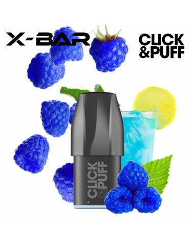 BLUE RAZZ LEMONADE Cartucho Click & Puff X-Bar 2ml 20mg 600 Puff (1 unidade)