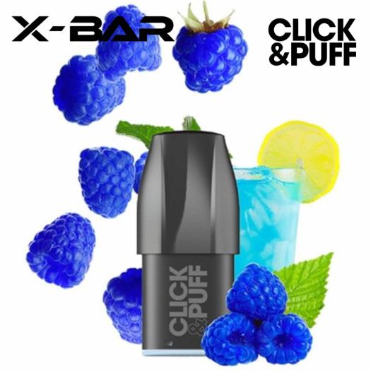 BLUE RAZZ LEMONADE Cartucho Click & Puff X-Bar 2ml 20mg 600 Puff (1 unidade)