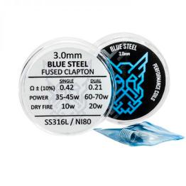 Blue Steel – fused Claptons 28 SS - coils 3.0mm - Bearded Viking Custom