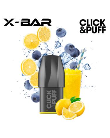 BLUEBERRY LEMON Cartucho Click & Puff X-Bar 2ml 20mg 600 Puff (1 unidade)