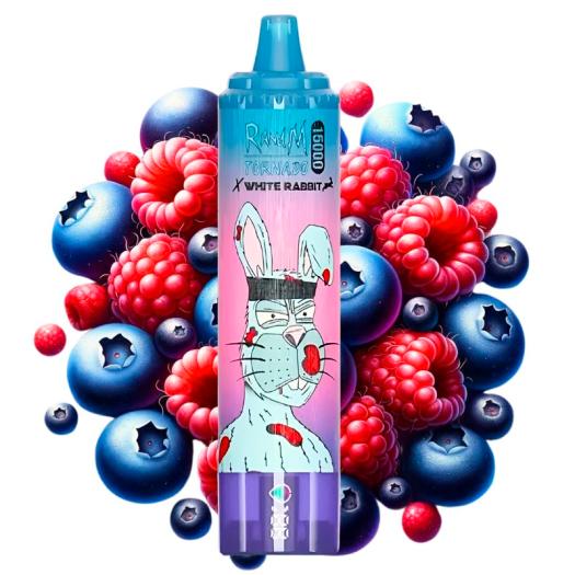 Blueberry Raspberry - Tornado White Rabbit da RandM - Descartável 15.000 puffs Blueberry Raspberry - Tornado White Rabbit da RandM - Descartável 15.000 puffs