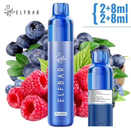 BLUEBERRY SOUR RASPBERRY Kit Plus30 20mg Elfbar | 2+8ML x2 |