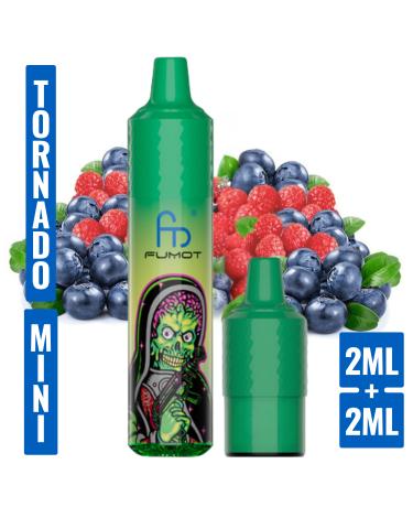 Blueberry Sour Raspberry Mini Tornado 1200 (com 2 cápsulas de 2 ml e 20 mg)