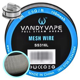 Bobina Mesh Wire SS316L-150 0.9ohm/ft Vandy Vape