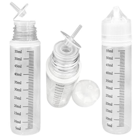 Frasco GRADUADO de 60 ml de fácil abertura