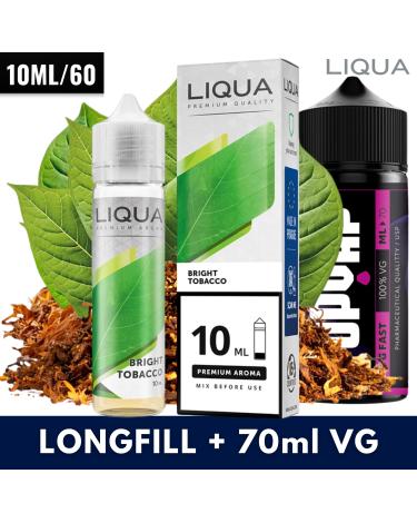 Bright Tobacco 10ml/60 (Longfill) Liqua + 70ml VG Fast