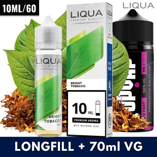 Bright Tobacco 10ml/60 (Longfill) Liqua + 70ml VG Fast