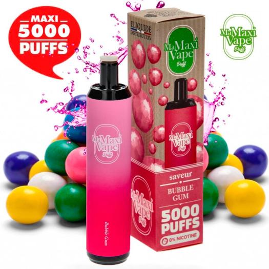 Bubble Gum Ma Maxi Vape 5000 puffs sem nicotina