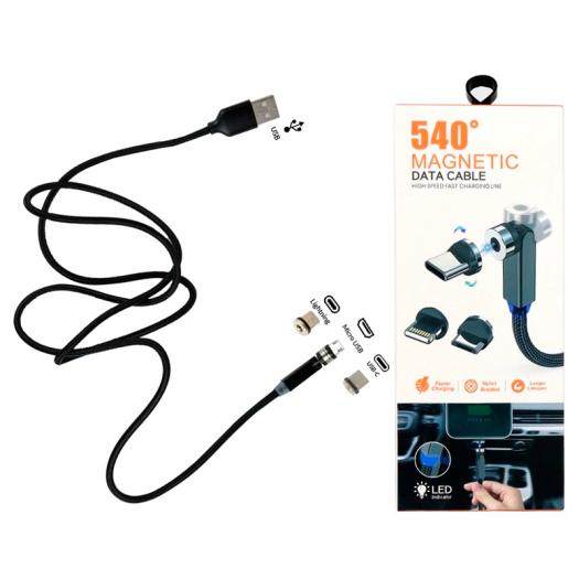 Carregamento magnético e cabo de transferência de dados 540° 1M