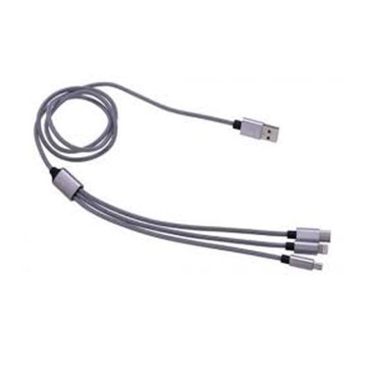 Carregador trio de nylon 1m 2A - Tekmee