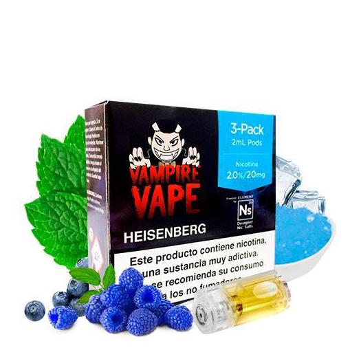 Cartucho líquido especial apenas para Pod Aspire Gusto Mini Vampire Vape Heisenberg Pod Nic Salt 20mg 2ml (Pack 3)