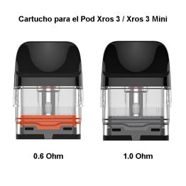 Cartucho para el Pod Xros - Vaporesso 0.6 / 1.0 ohms - Corex 2.0